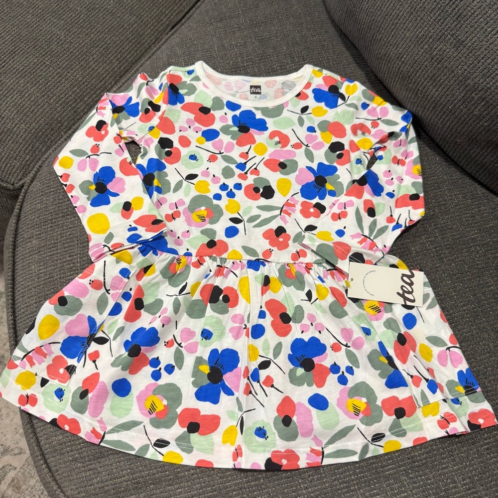 Tea Collection Multicolor Floral Dress